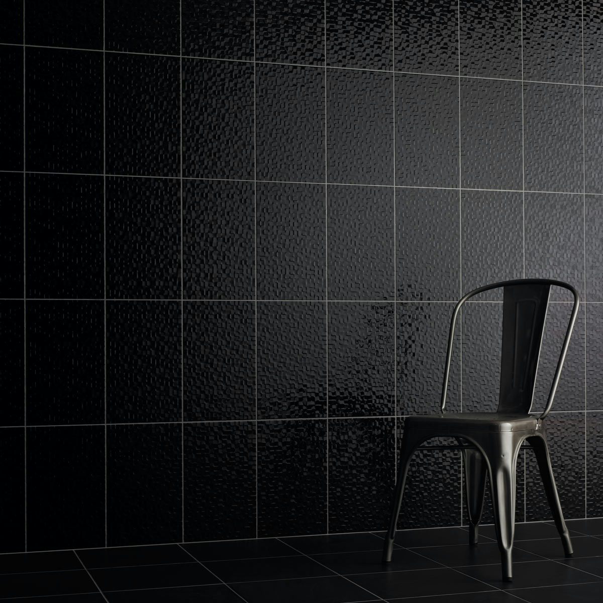 Studio Conran hartland black pressed mosaic tile