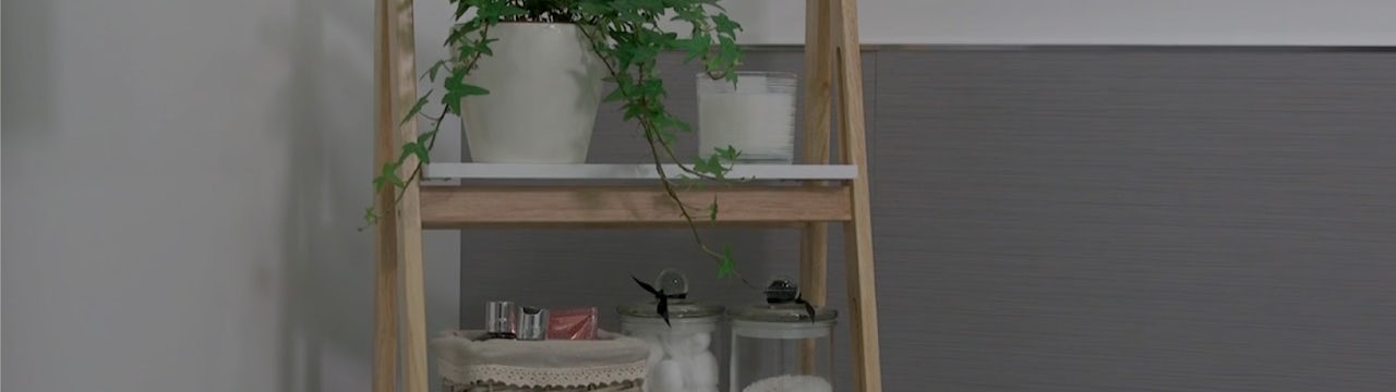 How to organise your bathroom ladder shelving