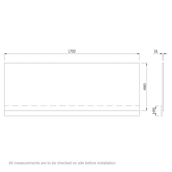 Orchard Wye walnut bath front panel 1700mm | VictoriaPlum.com