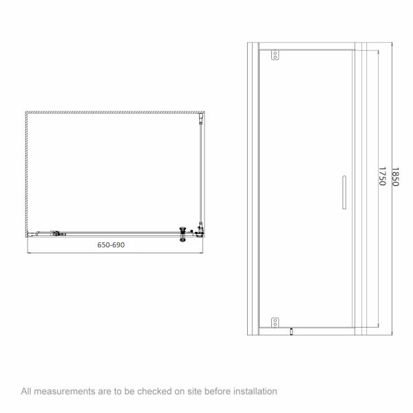 Orchard 6mm pivot hinge shower door | VictoriaPlum.com