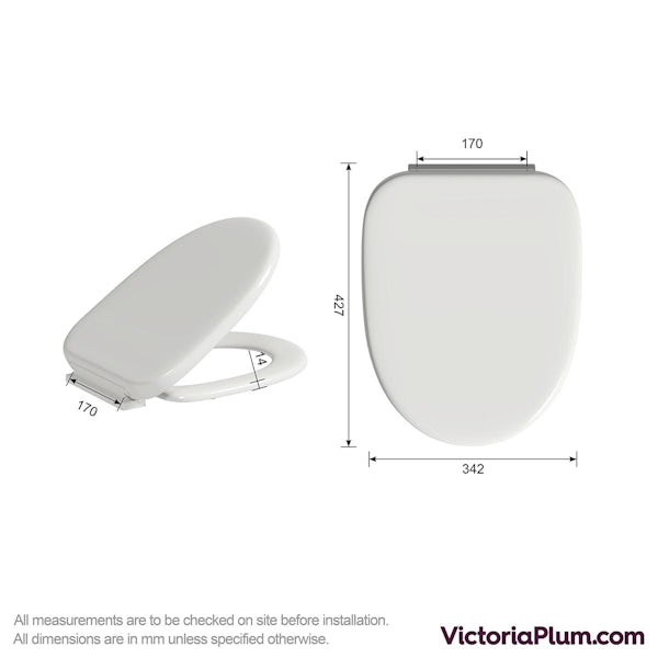 Toilet Seat Roca Victoria adaptable in Duroplast