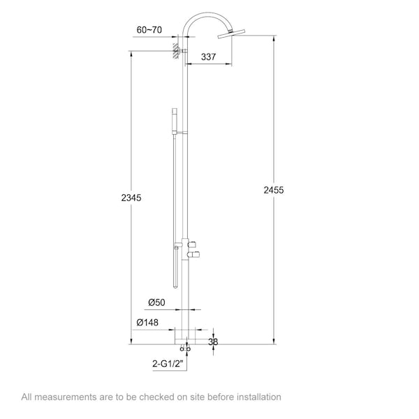 Mode Gerassi exposed mixer shower | VictoriaPlum.com