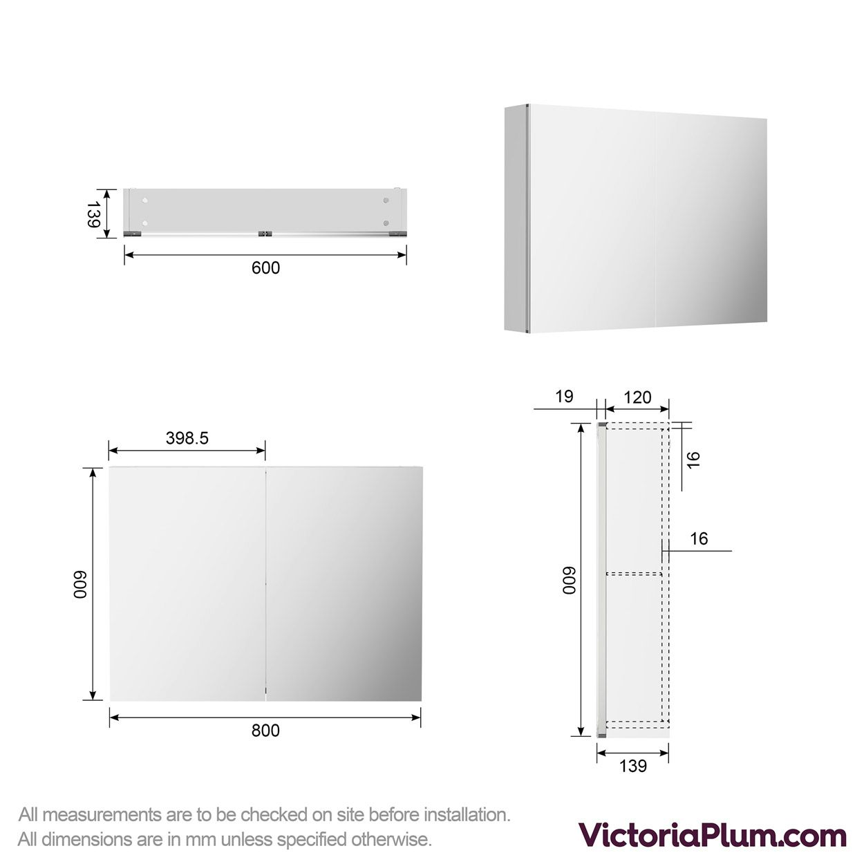 Mondella led store mirror