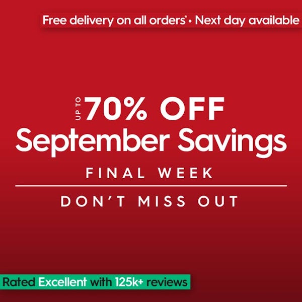 Up to 70% off September Savings