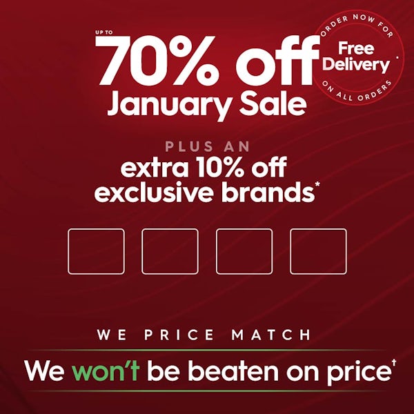 Up to 70% off January Sale