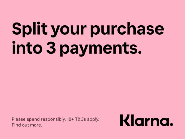 Split your purchase into 3 payments - with Klarna