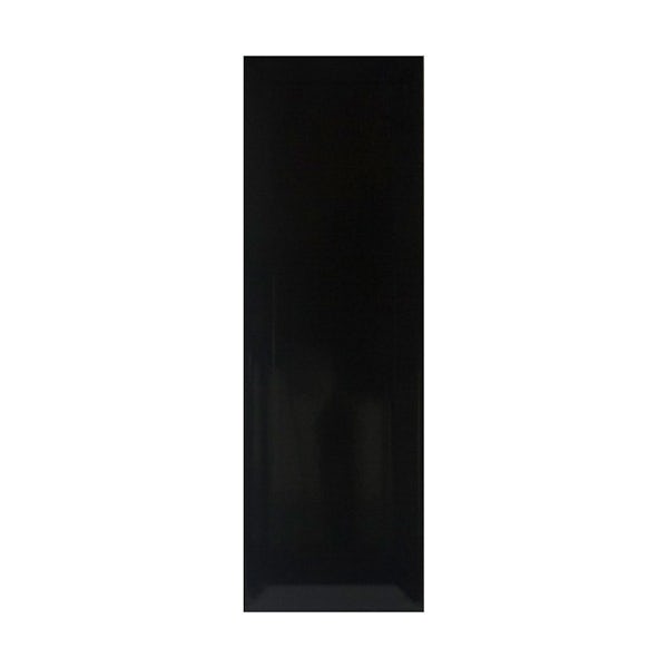 Pure Black Gloss Bevel 100x200mm (50)