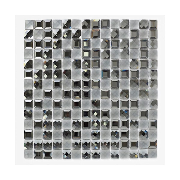 British Ceramic Tile Mosaic glisten black gloss tile 300mm x 300mm - 1 sheet