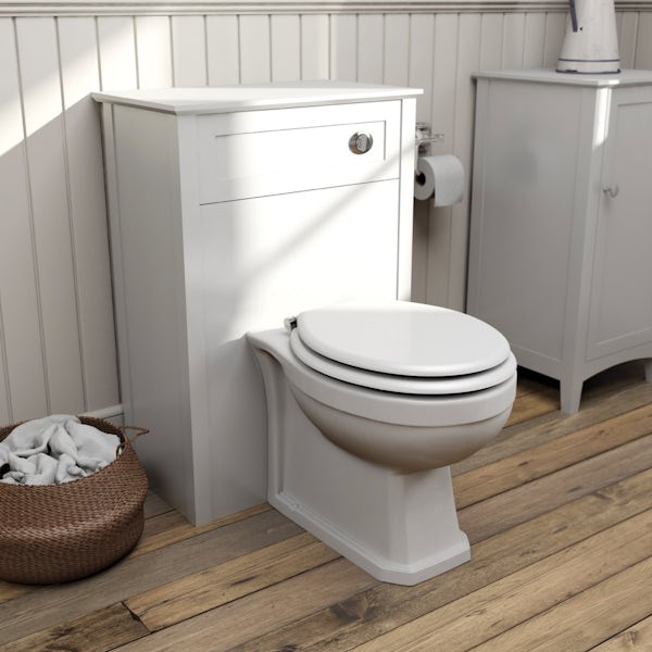The Bath Co. Camberley white cloakroom furniture suite