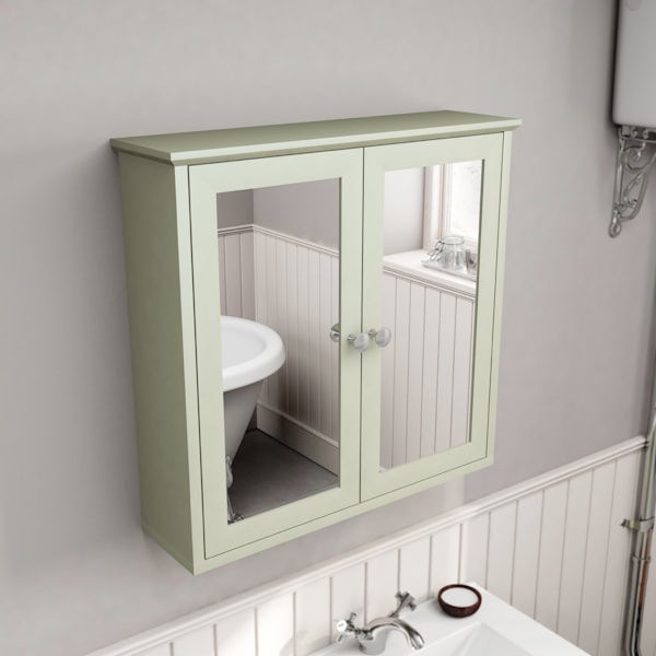 Camberley Sage 800 Vanity unit and mirror cabinet offer