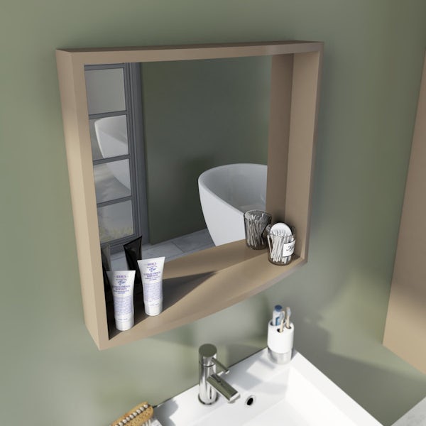 Harrison Latte Bathroom Mirror