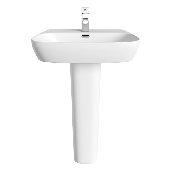 Mode Foster 1 tap hole full pedestal basin 600mm with waste