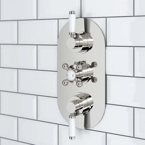 Coniston Thermostatic Ceiling Shower & Slide Rail Set