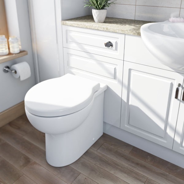 Florence Straight Ensuite Pack with Drawer Unit and White Worktop