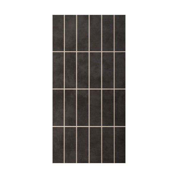 British Ceramic Tile Canvas line charcoal matt tile 298mm x 598mm