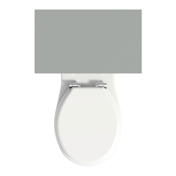 The Bath Co. Camberley satin grey back to wall toilet unit