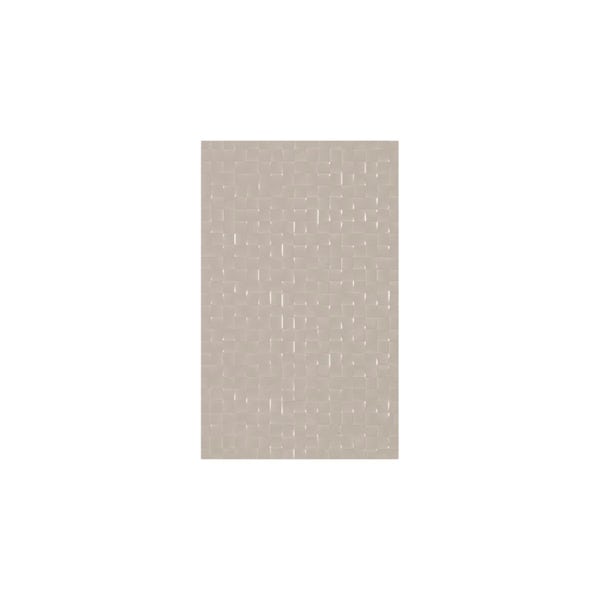cut out of rectangular putty studio conran tile with pressed mosaic design