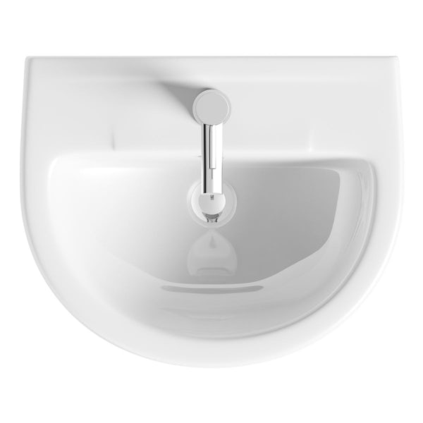 Orchard Eden 1 tap hole full pedestal basin with tap