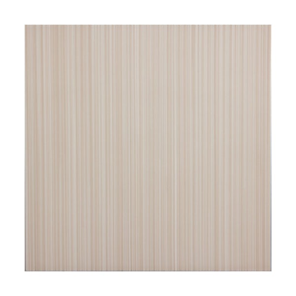 British Ceramic Tile Linear sand beige gloss tile 331mm x 331mm