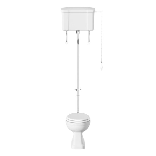 Camberley High Level Toilet inc Luxury White Soft Close Seat