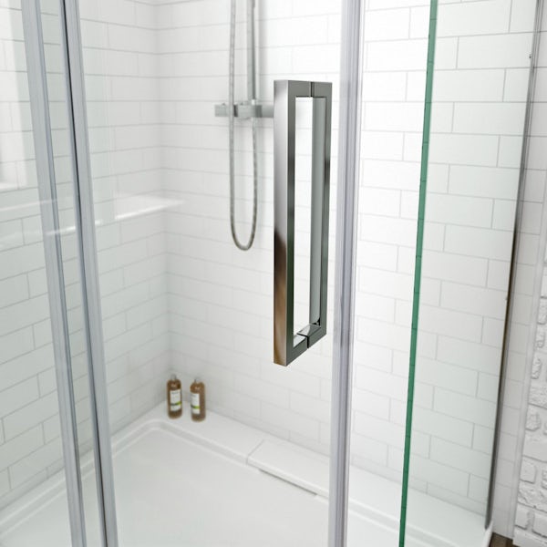 V8+ Frameless Sliding Shower Enclosure 1200 x 900