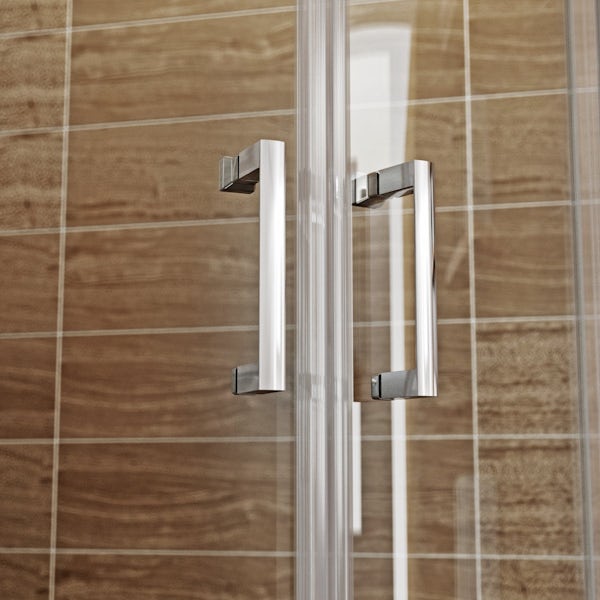 6mm sliding quadrant shower enclosure 800 x 800 offer pack