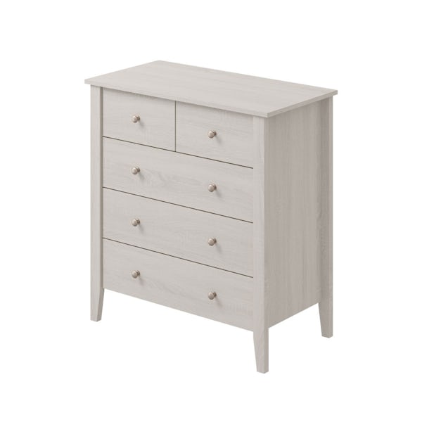 Sydney White Oak 2 over 3 Drawer Chest White Oak