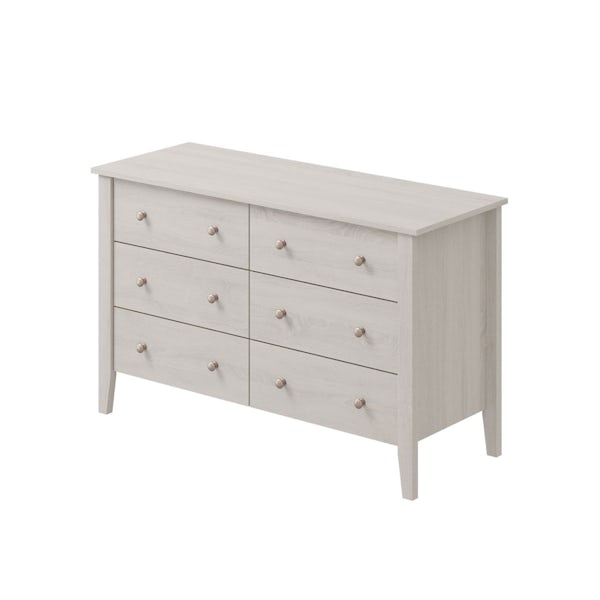 Branching Out 3 + 3 Drawer Chest White Oak