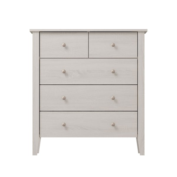 Sydney White Oak 2 over 3 Drawer Chest White Oak