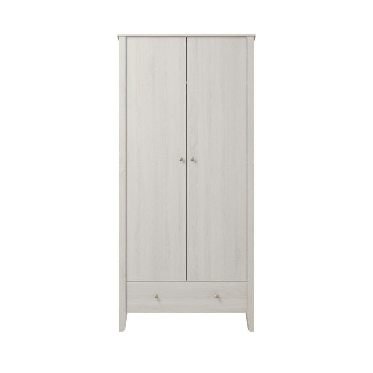 Mfi Sydney White Oak 2 Door 1 Drawer Wardrobe Victoriaplum Com