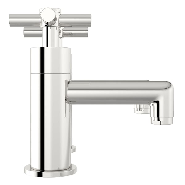 Mode Tate basin pillar taps with slotted waste