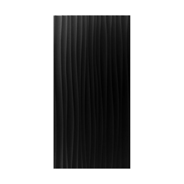 British Ceramic Tile Pure black wave gloss tile 248mm x 498mm