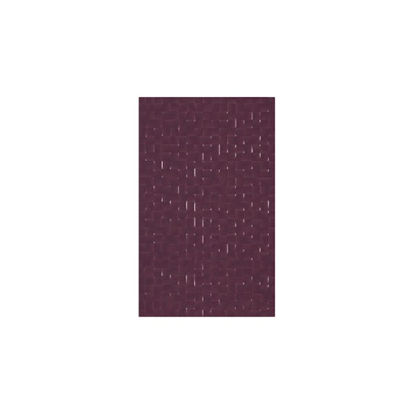 cut out of studio conran plum tile with pressed mosaic design