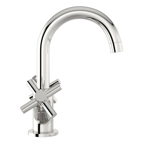 Mode Tate basin mixer tap with slotted waste