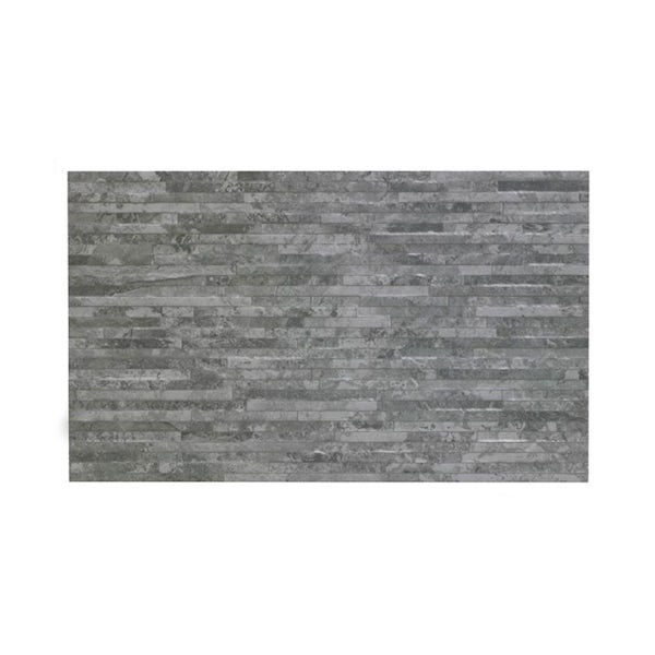 British Ceramic Tile slate light rib structure grey matt  tile 298mm x 498mm
