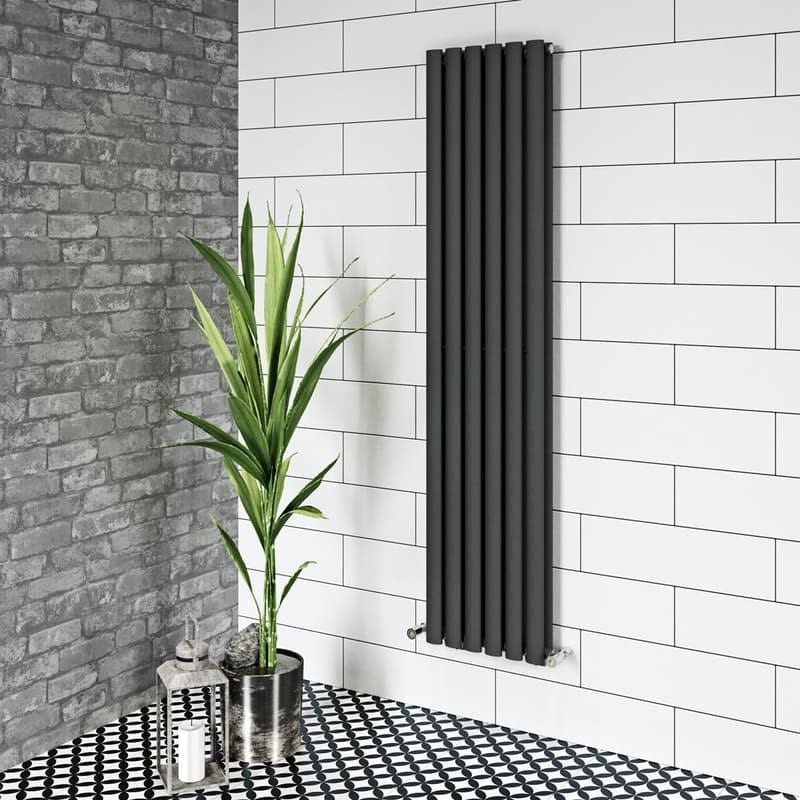 The Heating Co. Salvador anthracite grey double vertical radiator