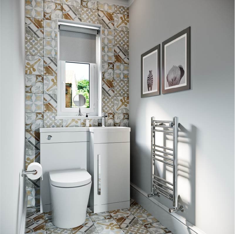Save space with a toilet and basin furniture unit