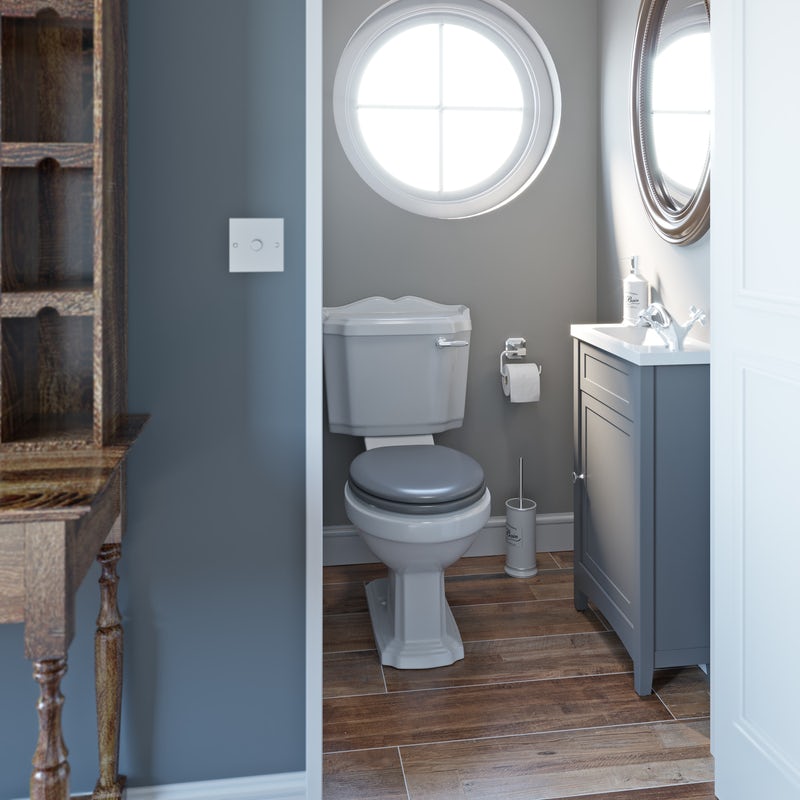 Grey traditional downstairs toilet ideas