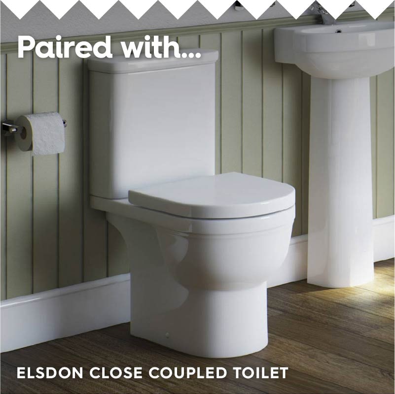 Orchard Elsdon close coupled toilet with soft close toilet seat