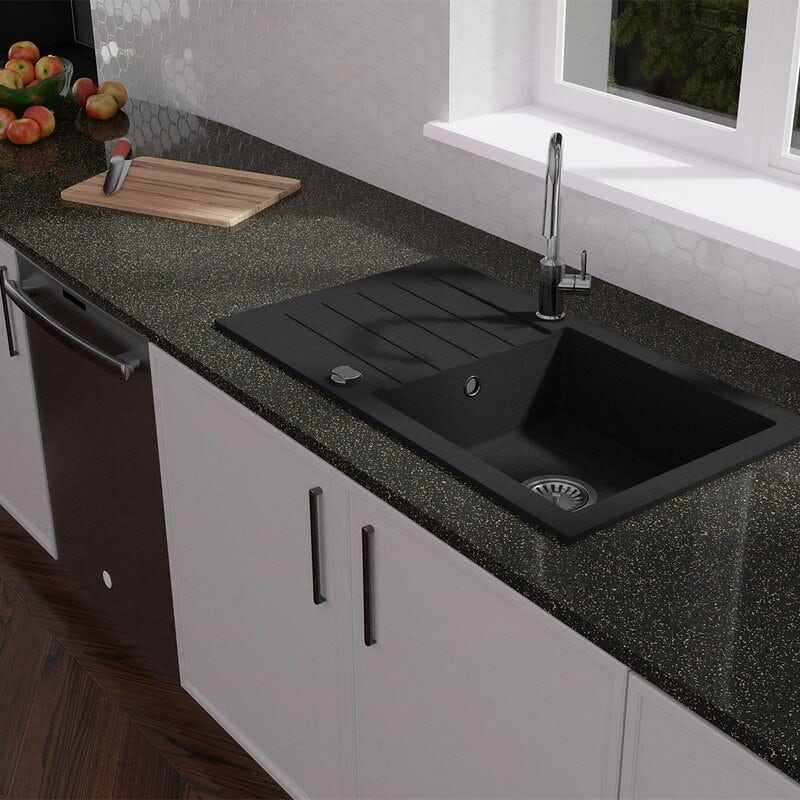 Schon Arola Obsidian black 1.0 bowl reversible kitchen sink