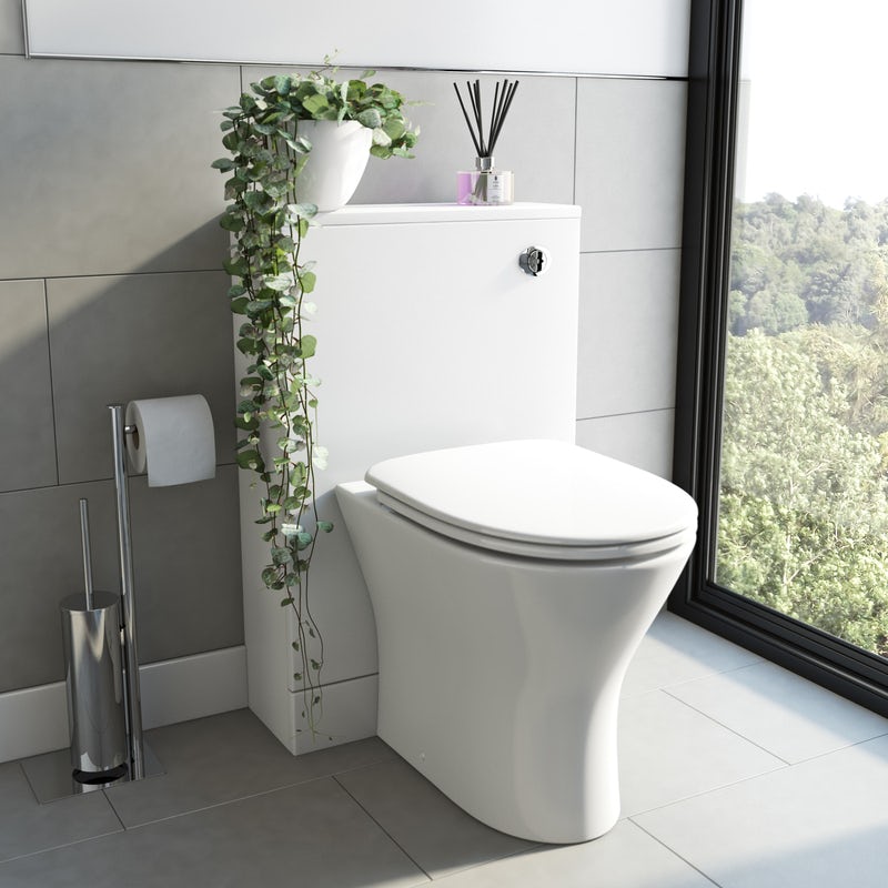 Orchard Derwent round compact back to wall toilet with soft close slim toilet seat