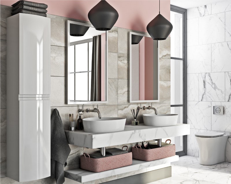 Dusky pink bathroom colour ideas