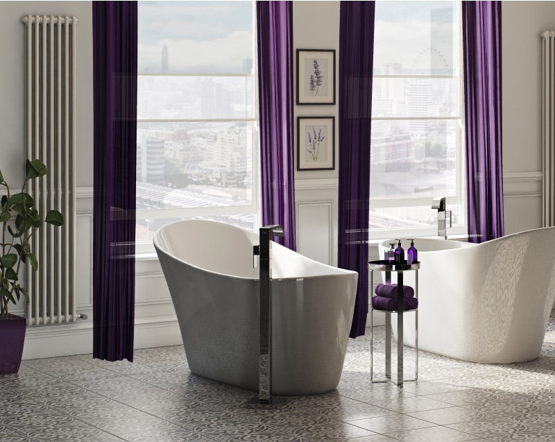 Amethyst purple bathroom colour ideas