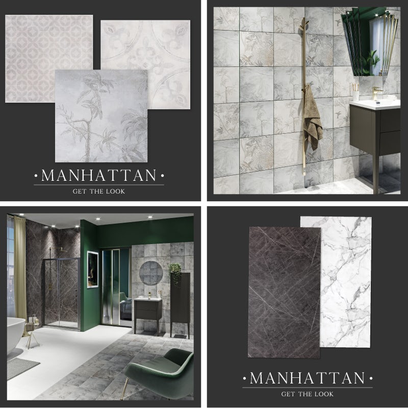 Manhattan bathroom walls and floor