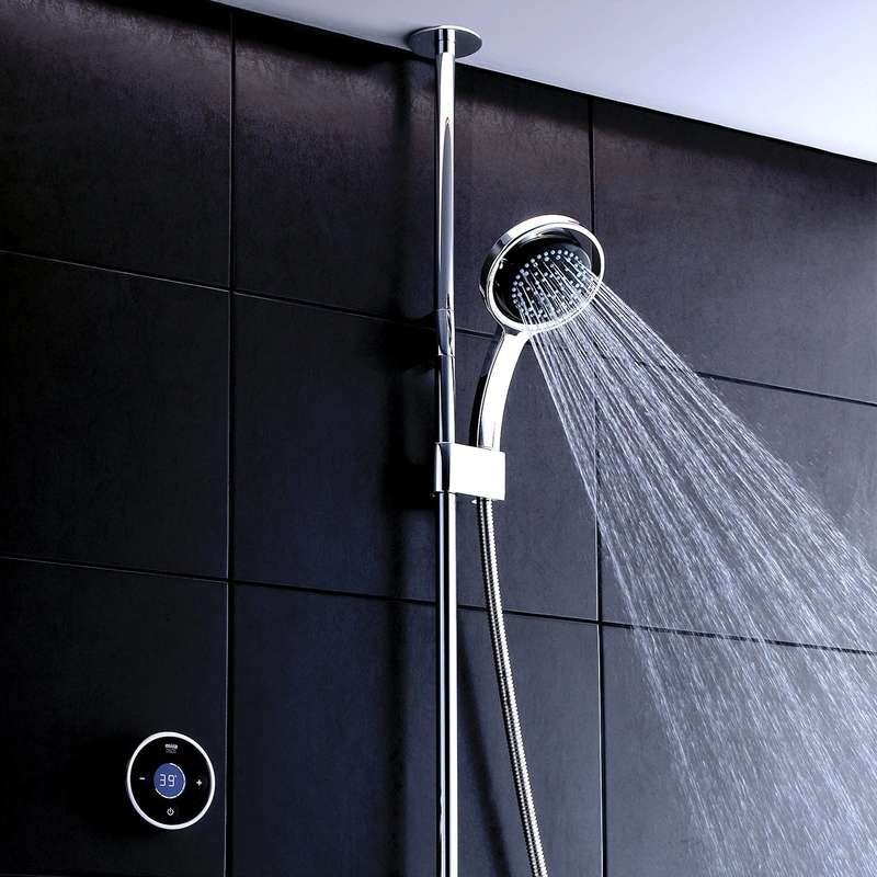 Mira Platinum ceiling fed digital shower standard