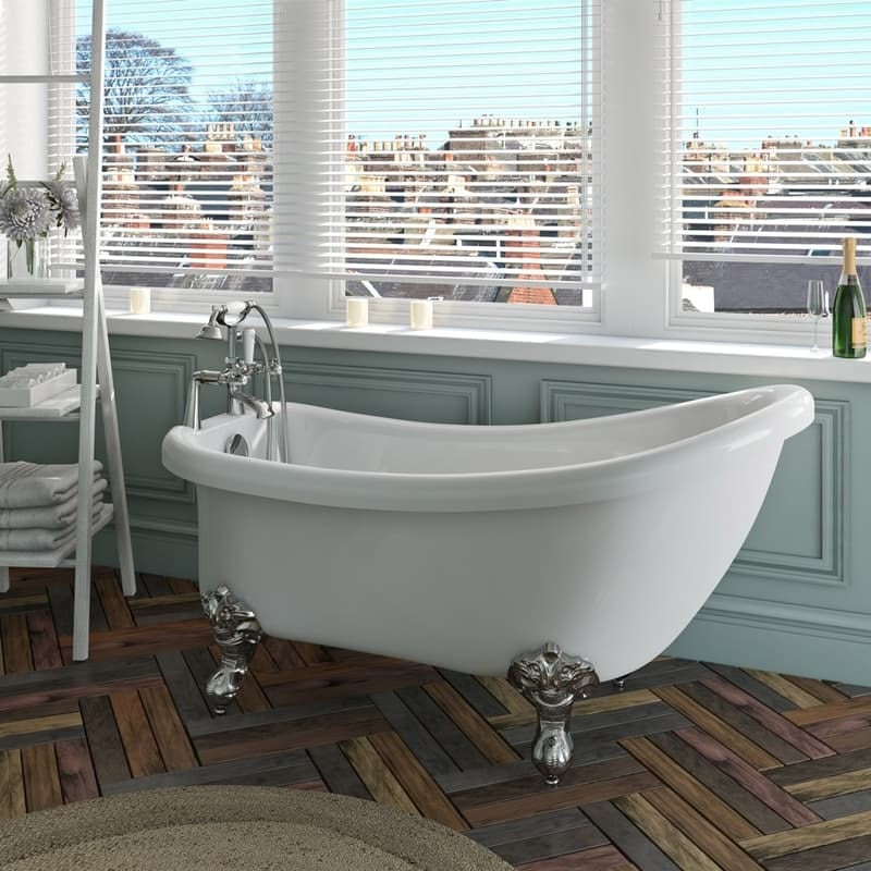 The Bath Co. Winchester roll top bath with ball and claw feet