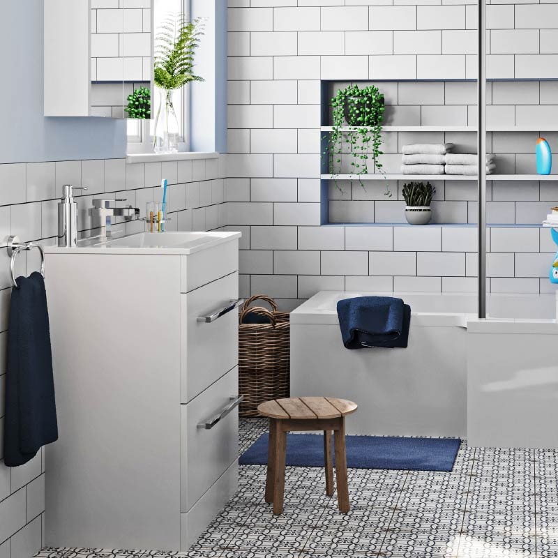 Modern storage for family bathrooms