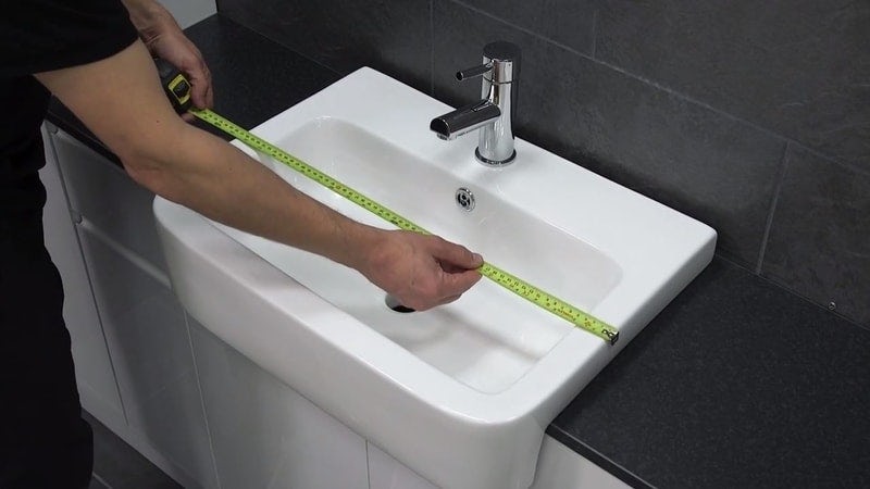 Measure For A Bathroom Basin Or Sink, How To Measure A Vanity Sink