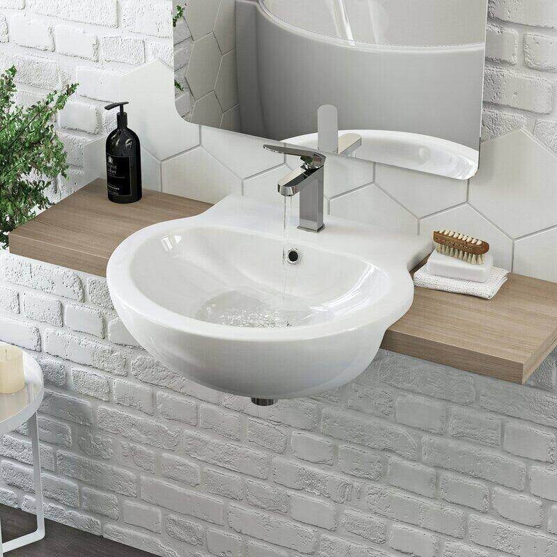 Orchard Maine 1 tap hole semi recessed countertop basin 545mm