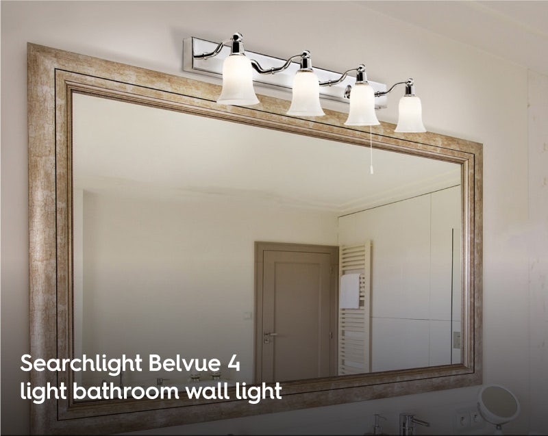 Searchlight Belvue 4 light bathroom wall light